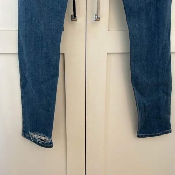 Paige Medium Blue Denim skinny Jeans Holes size 28 New - Picture 12 of 12